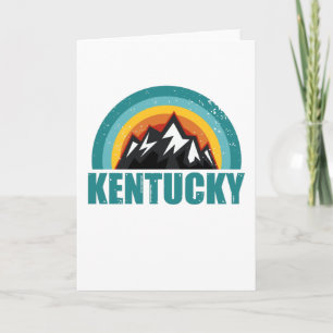 Carte Kentucky Retro Sunset Cadeaux États américains
