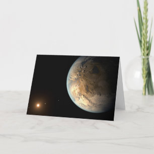 Carte Kepler-186f Orbitant Une Étoile Éloignée.