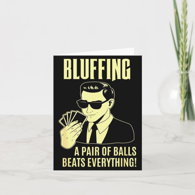 Carte Ker Player Texas Hold'em Night - Bluffing Funny Ke (Devant)