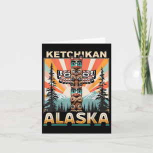 Carte Ketchikan Alaska Amérindien totem Le