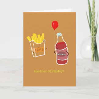 Carte Ketchup offrant un ballon à des frites.