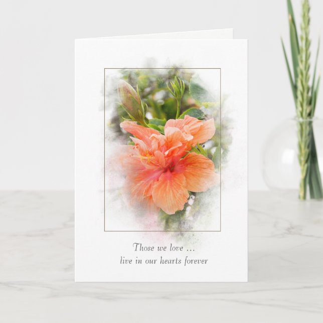 Carte ketmie orange pour la sympathie (Devant)