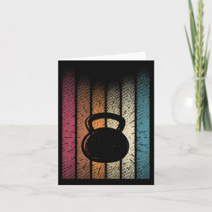 Carte Kettlebell Retro Workout Powerlifter Bodybuilder