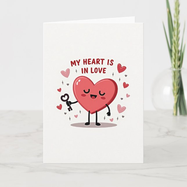 Carte Key To My Heart Love Card (Devant)