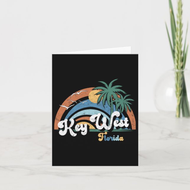 Carte Key West Florida Miami Vibes Beach Sunshine State (Devant)