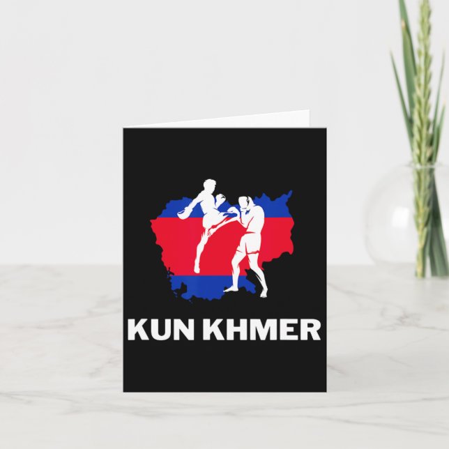 Carte Khun Khmer Cambodge Martial Arts Kick Boxing comba (Devant)