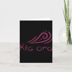 Carte Kia Ora Bonjour Vague En Maori Néo-Zélandais Lynés