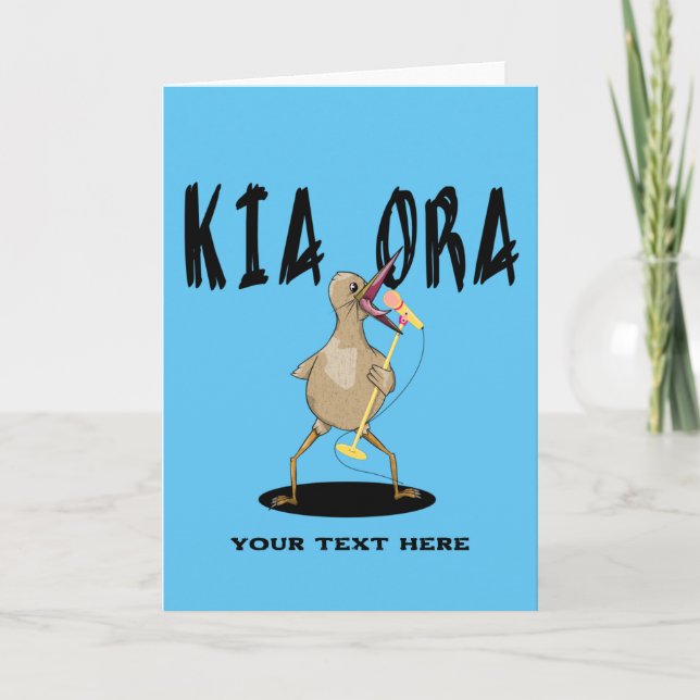 Carte Kia ora Kiwi Salutation Maori (Devant)