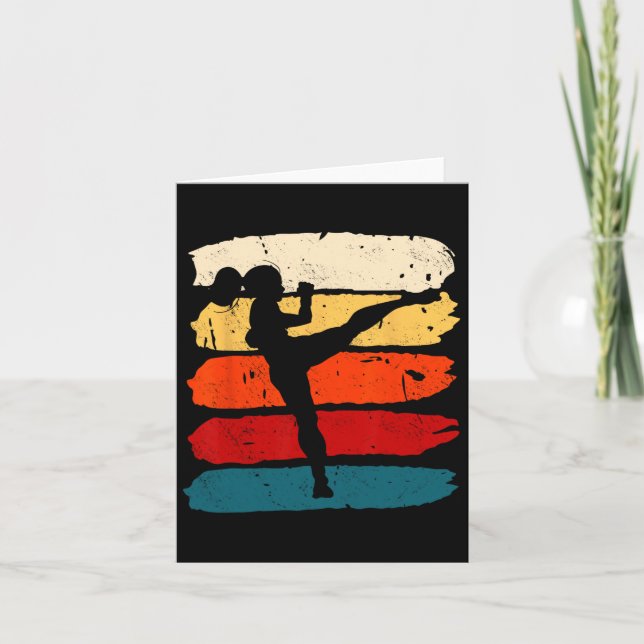 Carte Kickboxer Femme Kickboxer Karate Boxing Mixed mart (Devant)