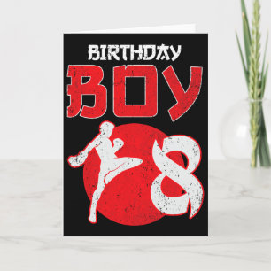 Carte Kickboxing 8 ans Anniversaire Mma Arts martiaux B