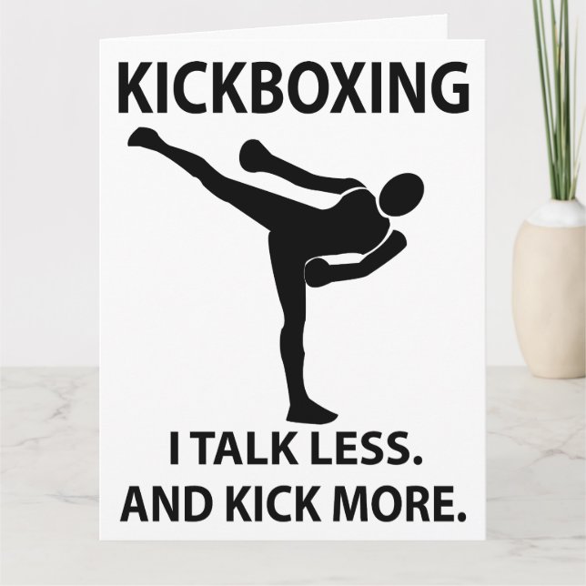 Carte Kickboxing Arts Martiaux Combattant Kickboxing  (Devant)