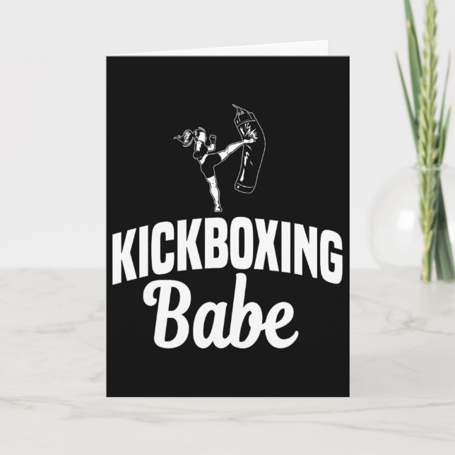 Carte Kickboxing Bybe Kickboxeur Karaté Boxe Combattant  (Devant)