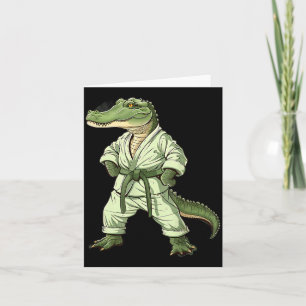 Carte Kickboxing Crocodile Taekwondo Karaté MMA Drôle
