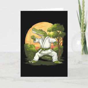 Carte Kickboxing Crocodile Taekwondo Karaté Mma Drôle Ma