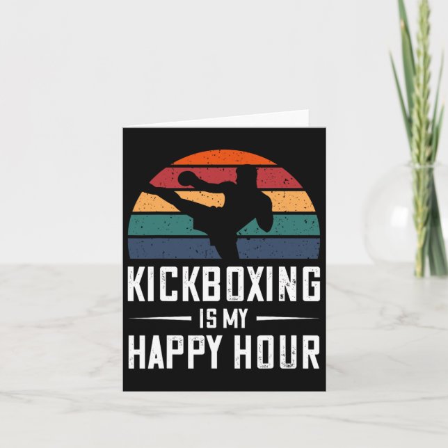 Carte Kickboxing Est Mon Happy Hour Funny Kick Boxing (Devant)