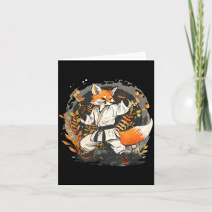 Carte Kickboxing Fox Taekwondo Karaté Mma Drôle d'Art Ma