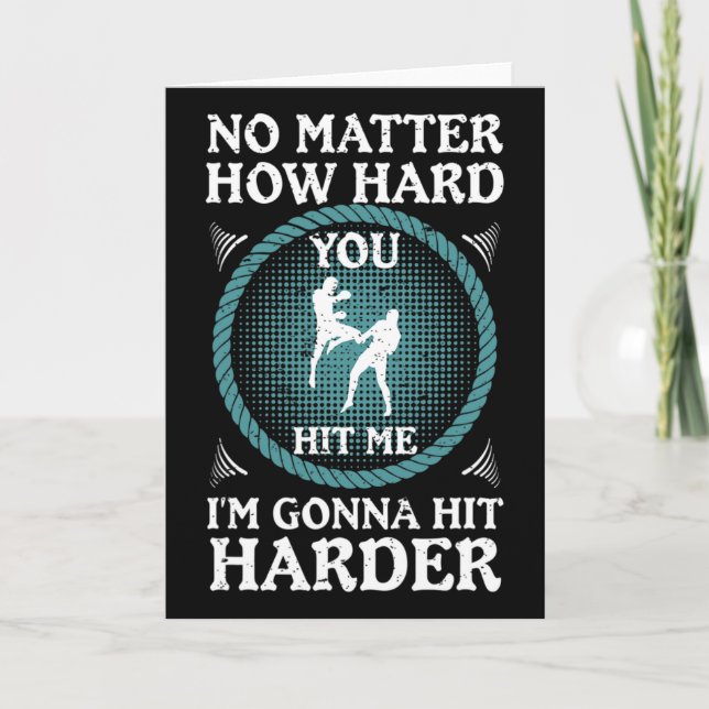 Carte Kickboxing Hit Harder Gym Training  (Devant)