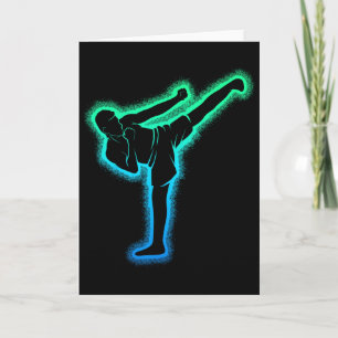 Carte Kickboxing Kickboxer Karaté Taekwondo Enfants Garç