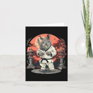 Carte Kickboxing Rhino Taekwondo Karaté MMA Drôle