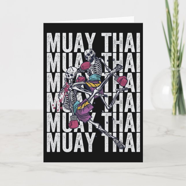 Carte Kickboxing thaïlandais, squelettes de Muay Thai, M (Devant)