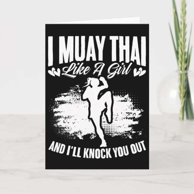 Carte Kickboxing Thaïlande Mma Boxe Thaïlandaise Fille d (Devant)