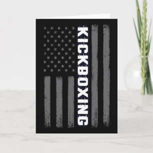Carte Kickboxing Usa Drapeau Américain Cadeau Arts Marti