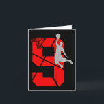 Carte Kids 9 Year Old 9th Basketball Birthday PartyTheme<br><div class="desc">Kids 9 Year Old 9th Basketball Birthday PartyTheme Boys</div>