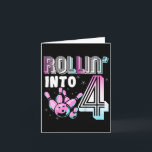 Carte Kids Bowler Rollin’ Into 4 Bowling 4th Birthday Ki<br><div class="desc">Enfants Bowler Rollin’ Into 4 Bowling 4e anniversaire Anniversaire de enfant</div>