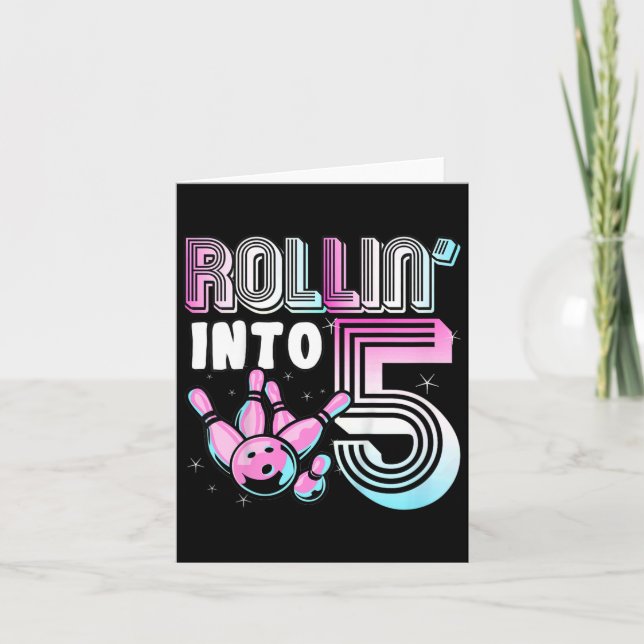 Carte Kids Bowler Rollin’ Into 5 Bowling 5Anniversaire K (Devant)