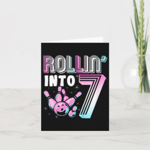 Carte Kids Bowler Rollin’ Into 7 Bowling 7e anniversaire
