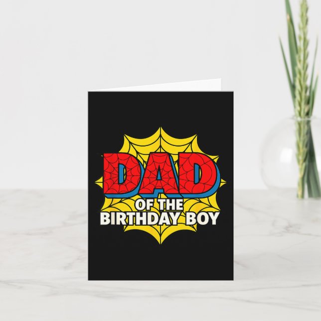 Carte Kids Dad Of The Birthday Boy Sder Theme Party Matc (Devant)