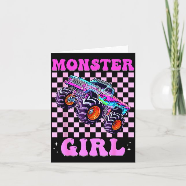 Carte Kids Monster Truck Girl Nk Monster Trucks Lover Mo (Devant)