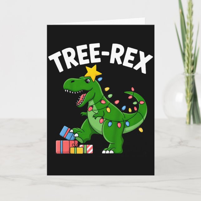 Carte Kids Tree-rex Christmas Dinosaur T-rex Shirt Toddl (Devant)