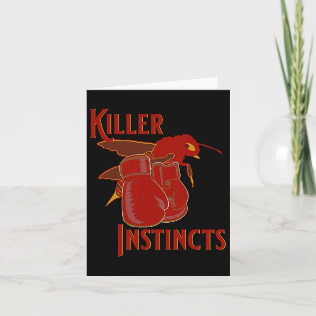 Carte Killer Instince Tueur Abeille Et Gants De Boxe (Devant)