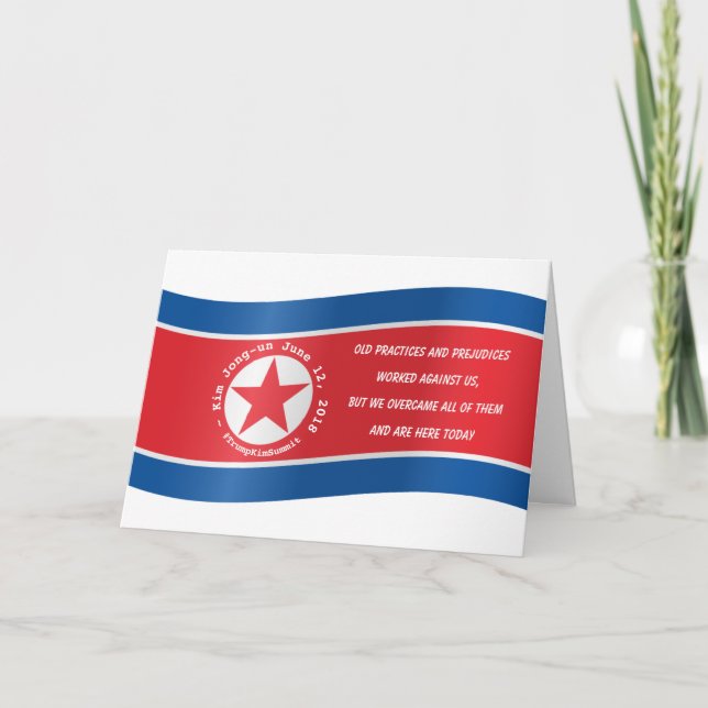 Carte Kim Jong l'ONU citation sommet les Etats-Unis la (Devant)