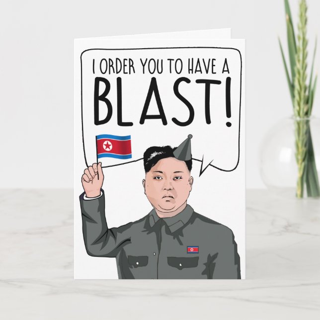 Carte KIM JONG UN : Je vous ordonne de vous faire explos (Devant)