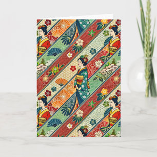 Carte kimono japonais