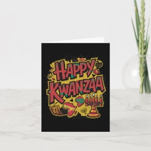 Carte Kinara de Kwanzaa joyeux Sept bougies Principes de