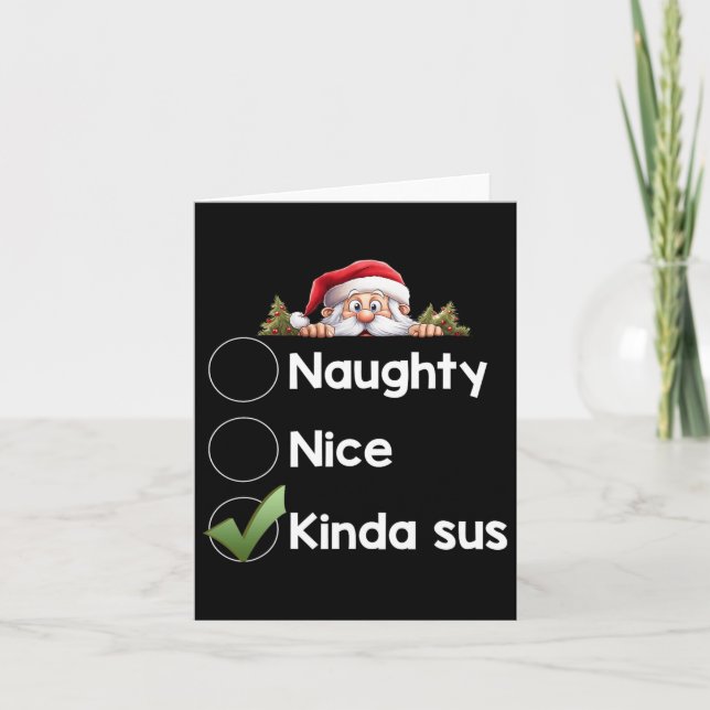 Carte Kinda Sus Christmas Matching Naughty1 (Devant)