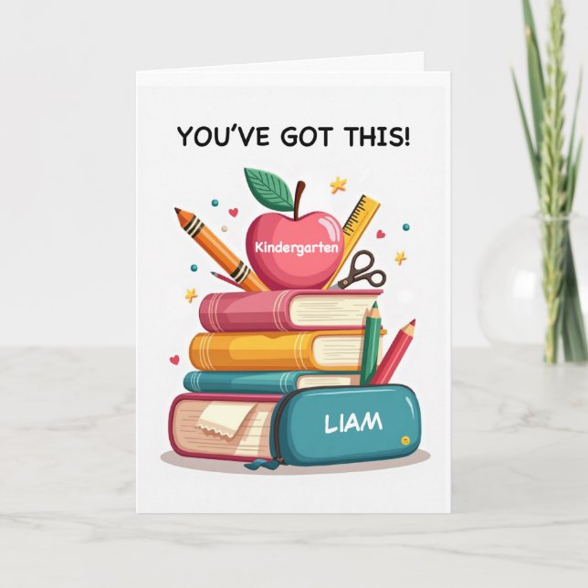 Carte Kindergarten Vous avez cette école personnalisée (Devant)