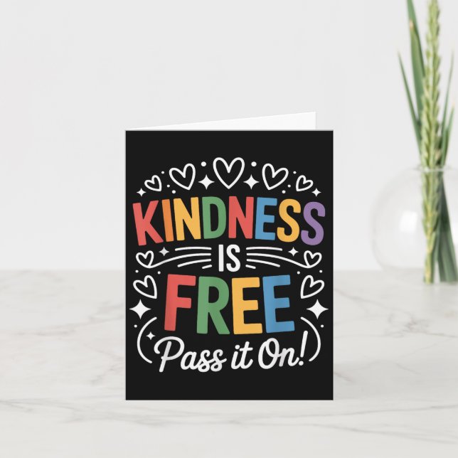 Carte Kindness Est Gratuit P It Sur Citation Positive (Devant)