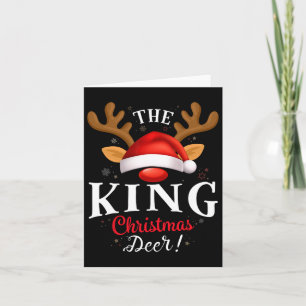 Carte King Christmas Deer Pjs Jeu de Noël Famille de Noë