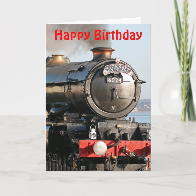Carte King Edward Steam Engine Happy Birthday (Devant)
