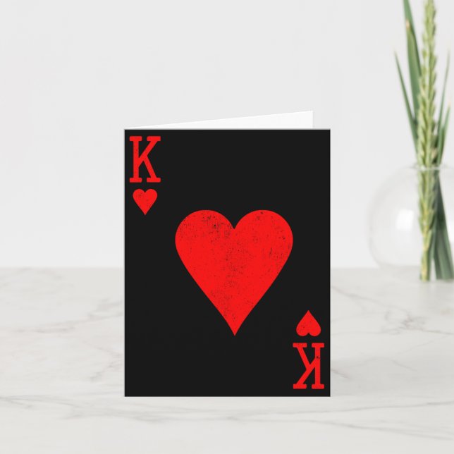 Carte King Of Hearts Matching Couple Saint Valentine's D (Devant)