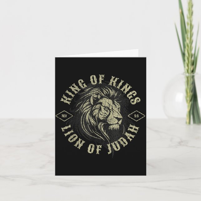 Carte King Of Kings Lion Of Judah Christian Faith Religi (Devant)
