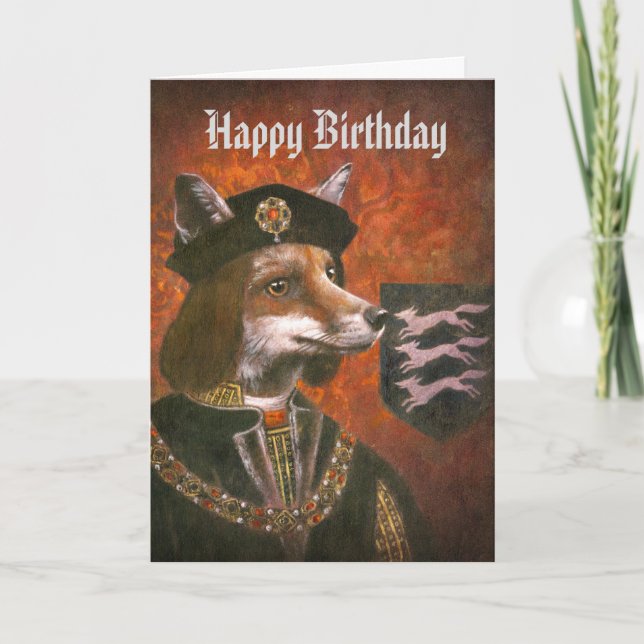 Carte King Richard III Fox Birthday Card (Devant)