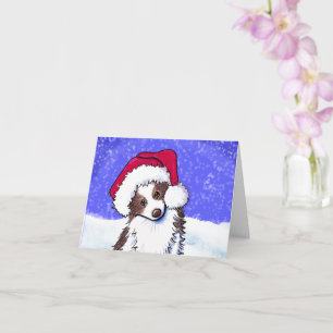 Carte KiniArt Aussie Shepherd Noël