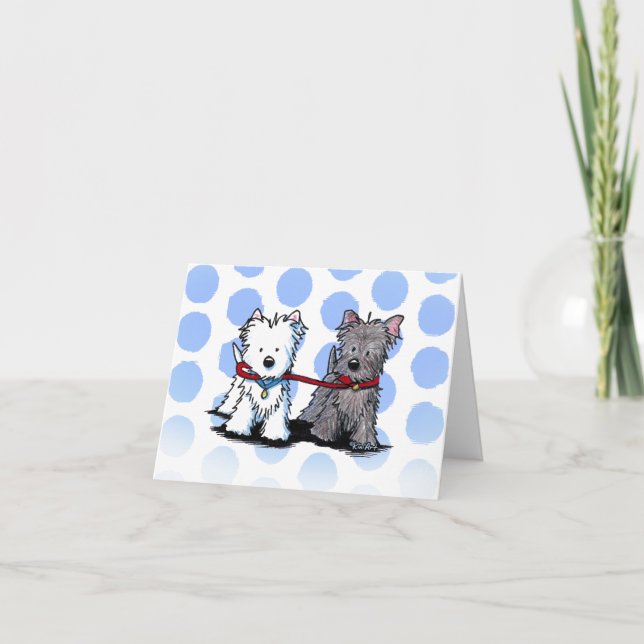 Carte KiniArt Terrier Walking Buddies (Devant)