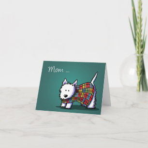 Carte KiniArt Westie Fête des mères