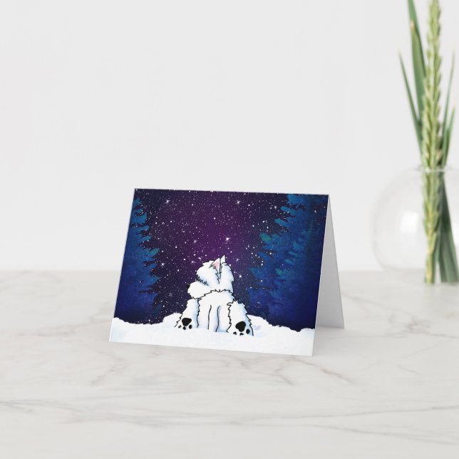 Carte KiniArt Westie Hiver (Devant)